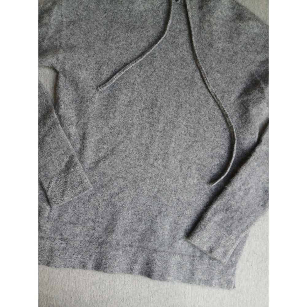 Made For Italic Sweater Medium Hoodie 100 Cashmere Italian Lagenlook Grey Luxe - Picture 2 of 12